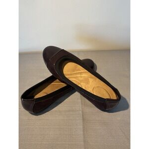 Clarks Women's Neenah Garden Purple Suede Ballet Flats Size 8M‎ Slip on Comfort